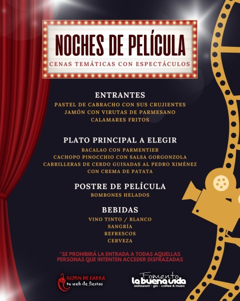 menú cena espectáculo en Gijón